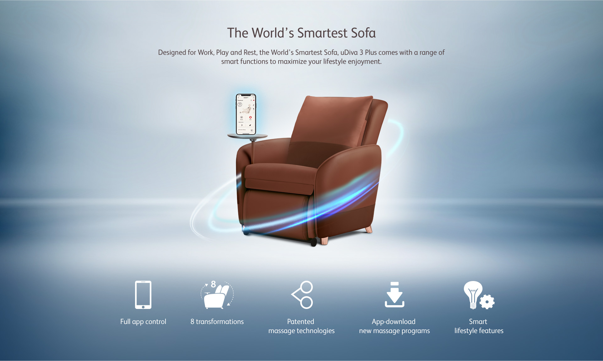 OSIM uDiva 3 PLUS เก้าอี้นวดไฟฟ้า รุ่น uDiva 3 PLUS (Powered by AI) โซฟานวด โซฟานวดไฟฟ้า เสริมความผ่อนคลาย คลายกล้ามเนื้อดีเยี่ยม เพื่อบำบัดความผ่อนคลายขั้นสุด