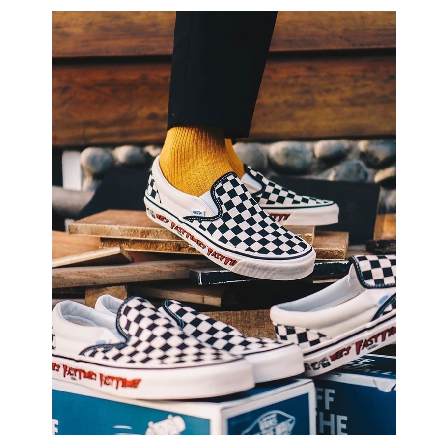 Vans รองเท้าผ้าใบ Classic Slip-On 98 DX Anaheim Factory Fast Times