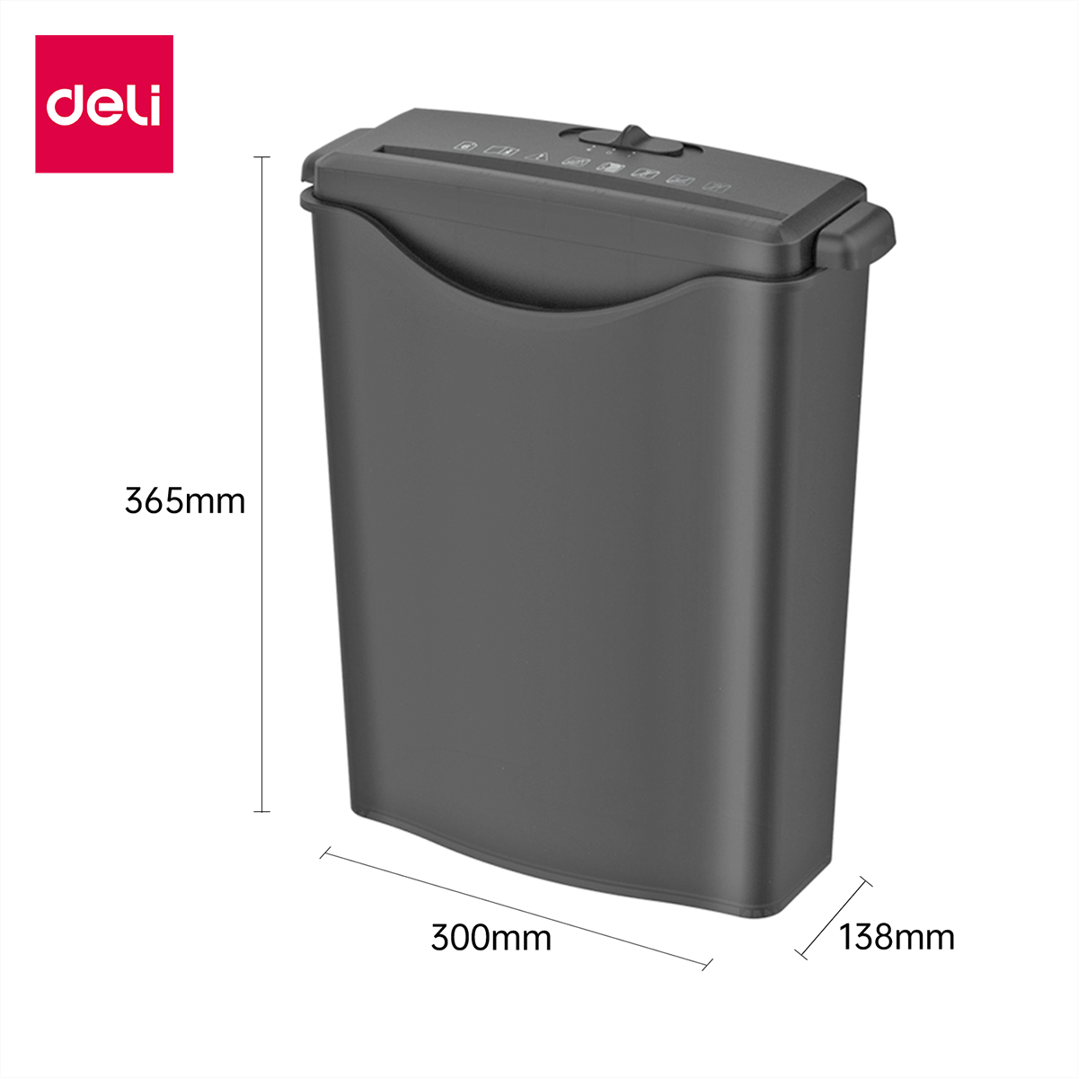 Deli ET101SC เครื่องทำลายเอกสาร 10 ลิตร เครื่องย่อยเอกสาร เครื่องทําลายกระดาษ ขนาด A4 6 แผ่น อุปกรณ์สำนักงาน Paper Shredder