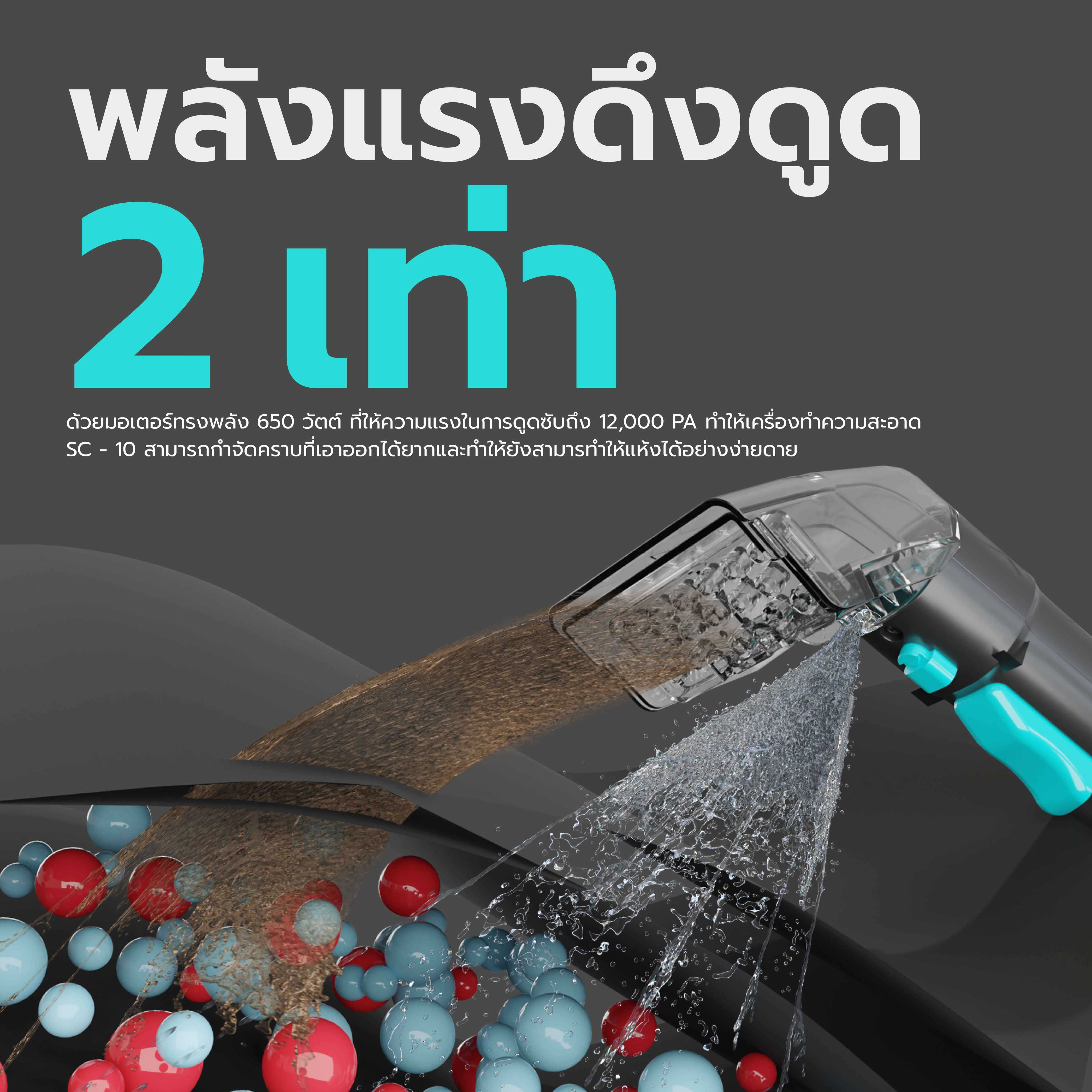 Russell Taylors SC10 เครื่องทำความสะอาดพรม เบาะผ้า เฟอร์นิเจอร์ผ้า 12000PA Sofa Carpet Cleaner