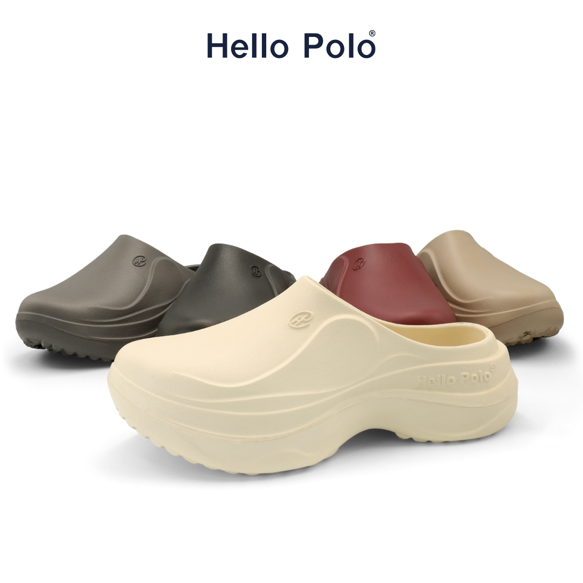 Hello Polo HP8021รองเท้าแตะผู้หญิง รองเท้าหัวโต 3.6cm พื้นหนา กันลื่น ...
