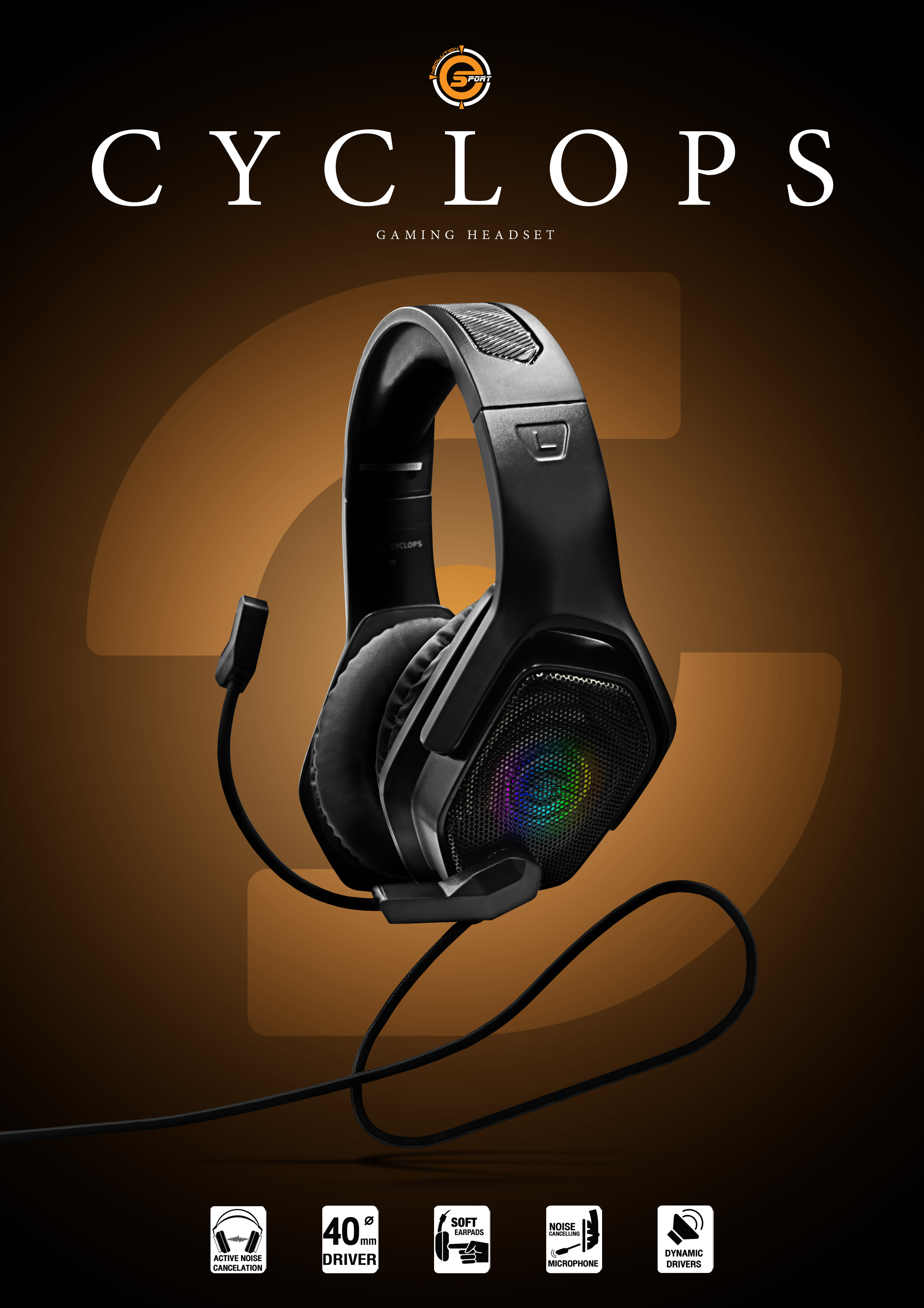 Neolution E-Sport Gaming Headset รุ่น Cyclops หูฟังเกมมิ่ง มีซาวด์การ์ด ...