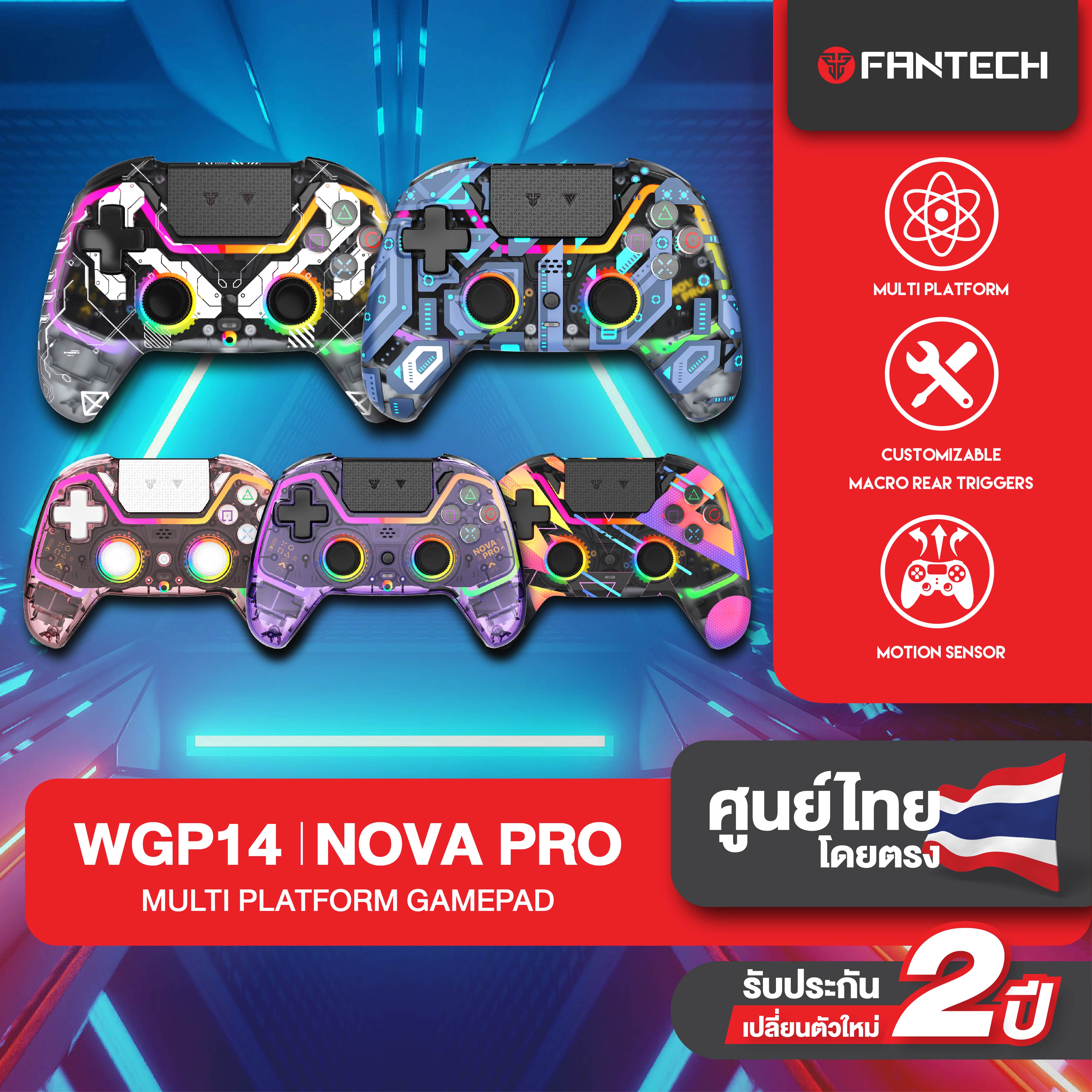 FANTECH NOVA PRO WGP14 V2 Joystick จอยเกมมิ่งไร้สาย BT รองรับ PC/Steam, Switch, PS3, PS4