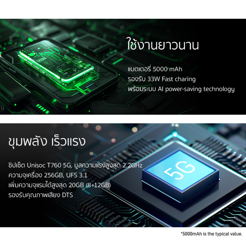 Nubia Focus Pro 5G 8+256GB - จอ 6.72" FHD+ 120Hz l กล้องหลัง 108MP+5MP+2MP l Video 4K