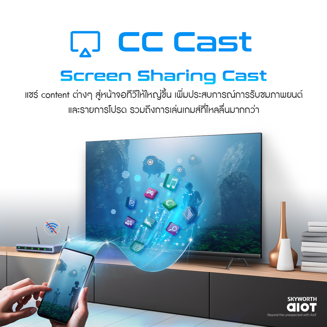 SKYWORTH ขนาด 32 นิ้ว Smart TV สมาร์ททีวี รุ่น 32W4 คมชัด HD Ready รองรับ WIFI Youtube Browser สินค้าขายดี เกรดคุณภาพ