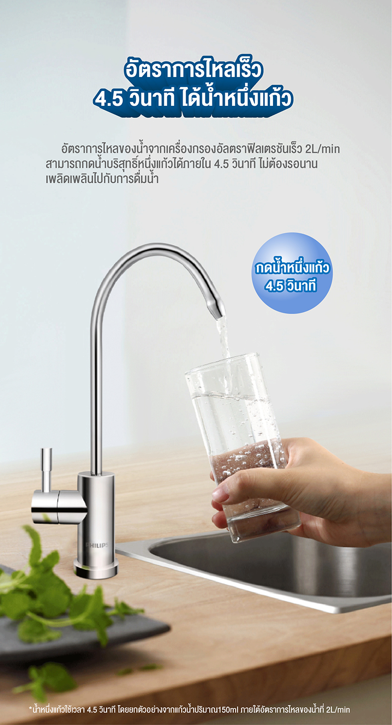 Philips water AUT3234 เครื่องกรองน้ําดื่ม ที่กรองน้ํา การกรอง 4 ขั้นตอน
