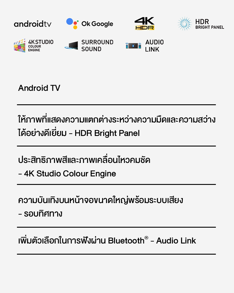 Panasonic LED TV TH-65LX650T 4K TV ทีวี 65 นิ้ว Android TV Google Assistant HDR10 Chromecast แอนดรอยด์ทีวี
