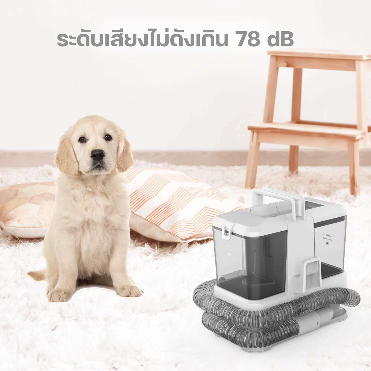 Homemi HM0072-P-WH เครื่องทำความสะอาดพรม Carpet Cleaner Lite แรงดูดสูง 330 วัตต์ แห้งไว