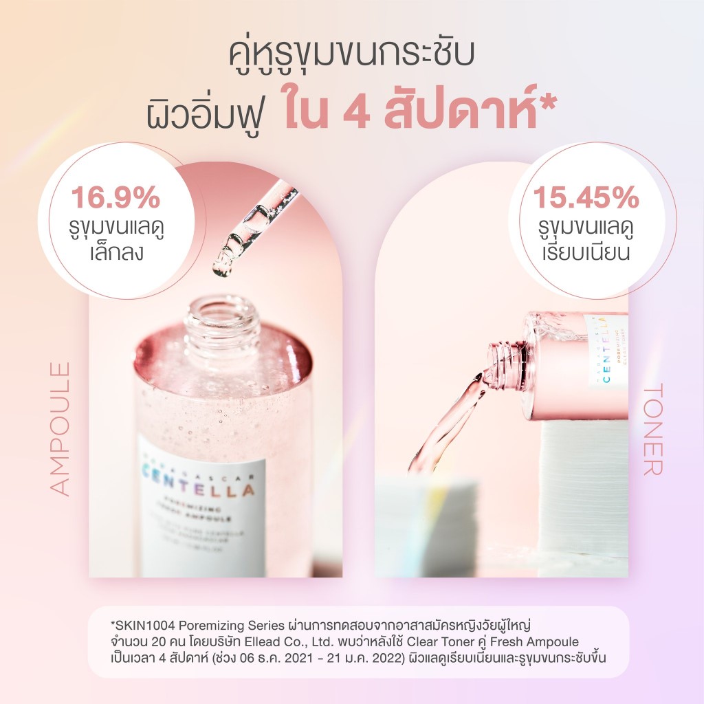 [ Set คู่ ] SKIN1004 Madagascar Centella Poreminizing Fresh Ampoule 50 ...