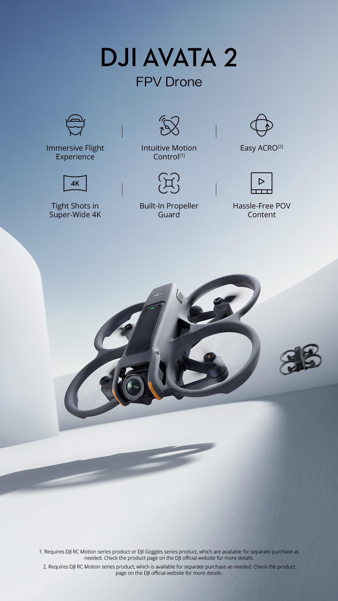 New Arrival] DJI AVATA 2 โดรนกล้อง FPV ขนาดกะทัดรัดพร้อมใบพัดในตัว  มีกิมบอลเเละเซ็นเซอร์ 1/1.3 4K 60fps ultra-HD video | Shopee Thailand