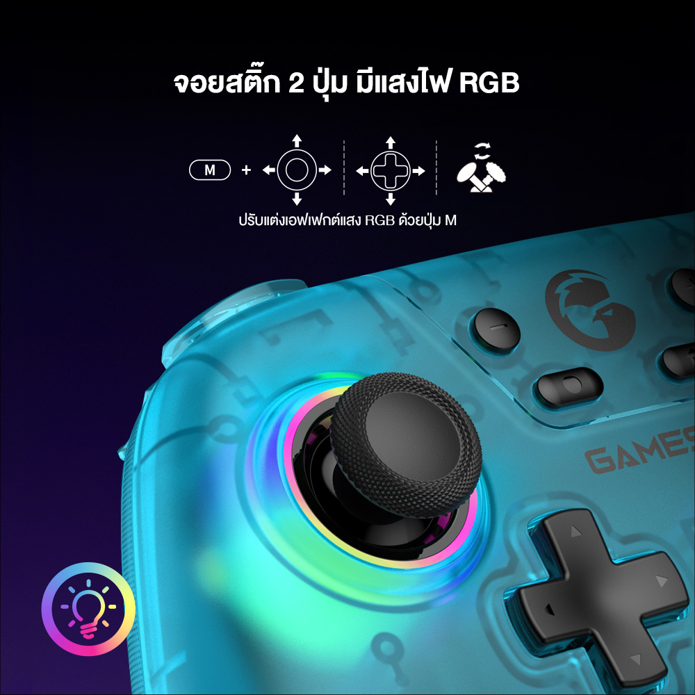 GAMESIR Nova HD Rumble NS Controller จอยเกมไร้สาย ™ Hall Effect และเทคโนโลยี HD Rumble