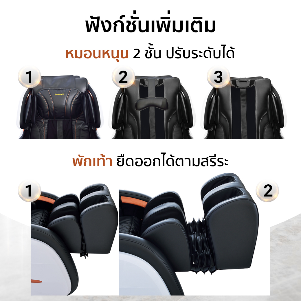 TOKUYO BOOST TC-699 เก้าอี้นวดไฟฟ้า มีนวดกัวซาฝ่าเท้า เพิ่มลูกกลิ้งนวดน่องขา โซฟานวดไฟฟ้า ลดอาการปวดเมื่อย คลายกล้ามเนื้อดีเยี่ยม นวดแบบผสมผสาน นวดสั่น นวดคลึง นวดกดจุด นวดทุบ ผ่อนคลายกล้ามเนื้อ