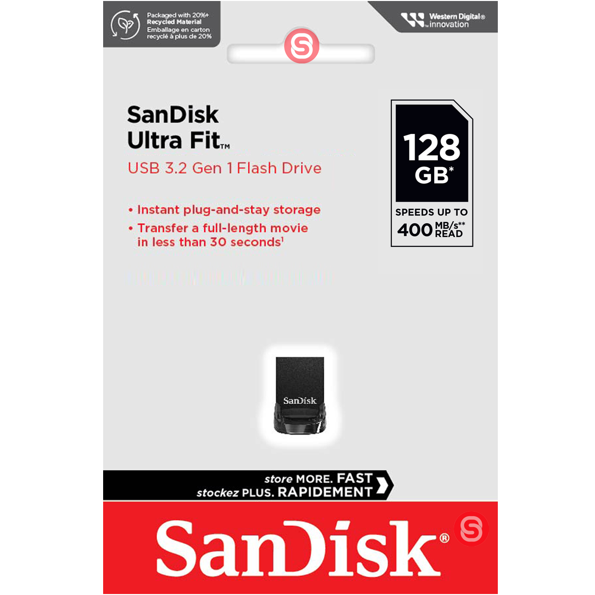 SANDISK FLASH DRIVE ULTRA FIT 32GB USB 3.2 Gen1 (SDCZ430) แซนดิส แฟลซ ...