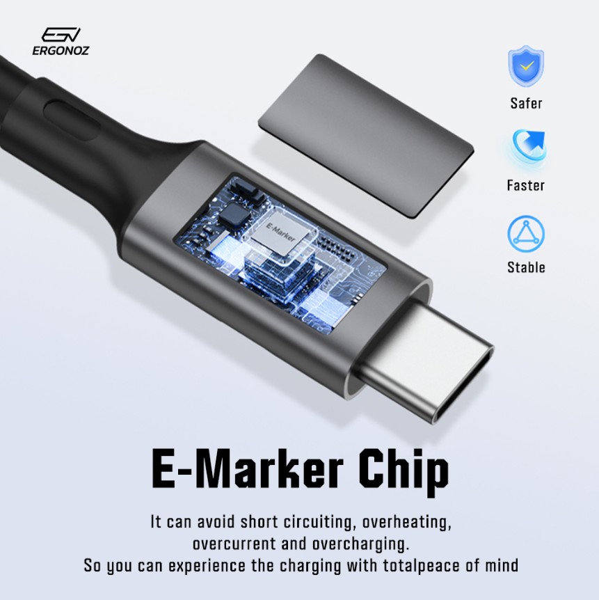 ERGONOZ Clynk (EGN-CLYNK-THUNDER-C2C) Type-C 100W 40Gbps รองรับ ...
