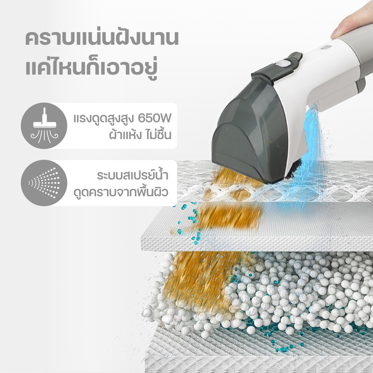 Homemi เครื่องทำความสะอาดพรม Carpet Cleaner Pro/Ultra แรงดูด 650 W แทงค์น้ำความจุสูง สำหรับซักพรม/ดูดฝุ่น