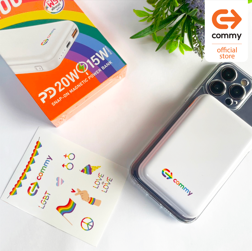 Commy Limited Edition Power bank พาวเวอร์แบงค์ไร้สาย รองรับไอโฟน ...