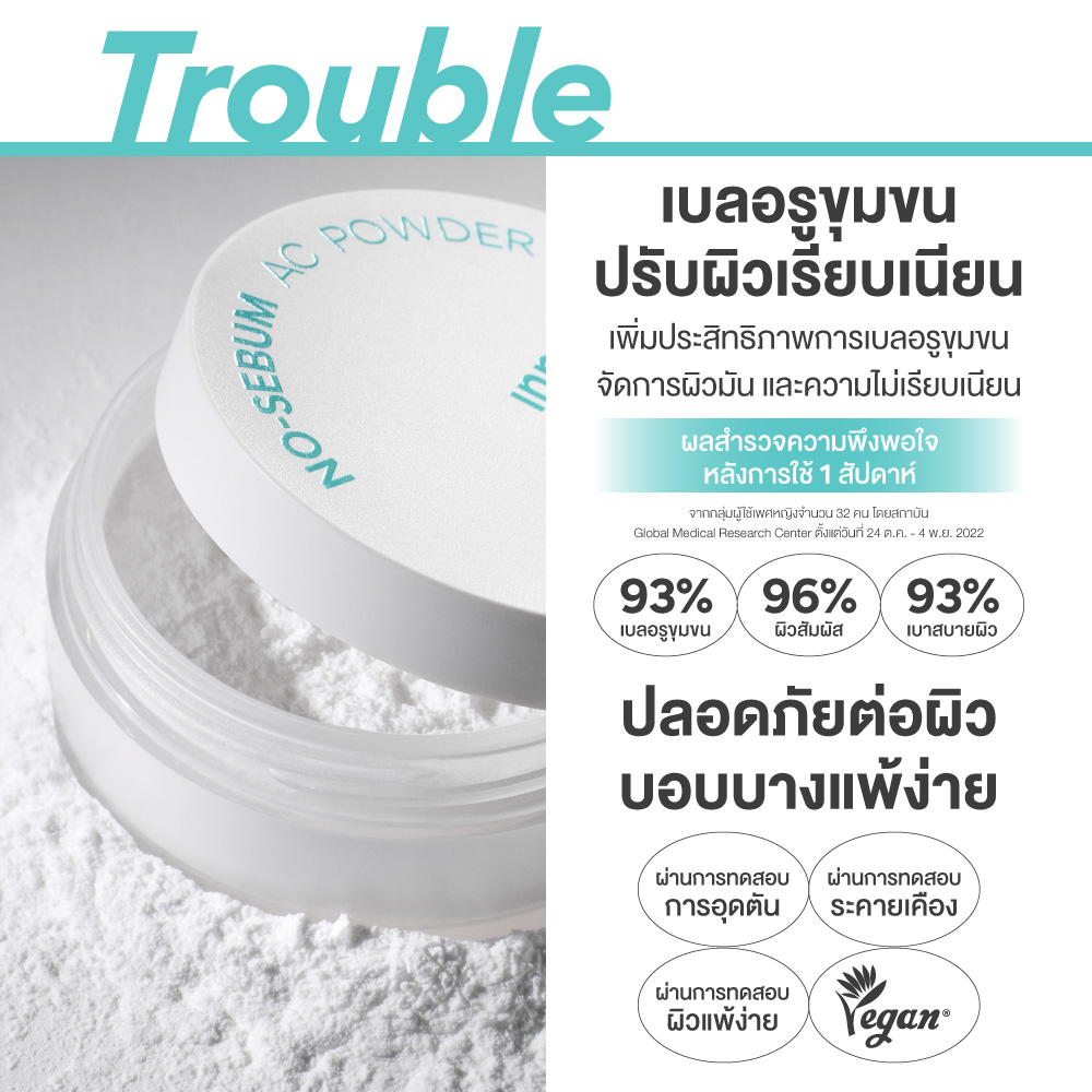 [แพ็ค 3 ชิ้น] innisfree No sebum AC powder 5g. อินนิสฟรี โนซีบัม เอซี ...