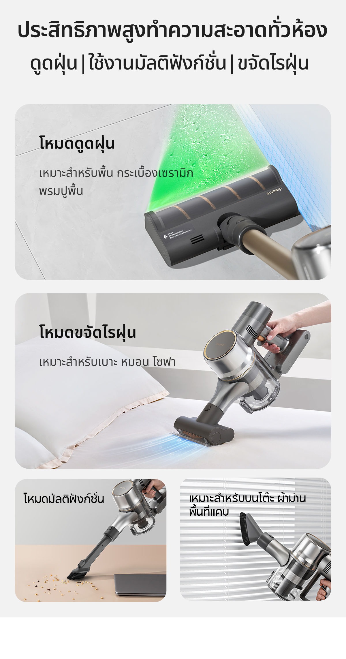 Dreame V12S / V10S Cordless Stick Vacuumเครื่องดูดฝุ่นไร้สาย เทคโนโลยี ...