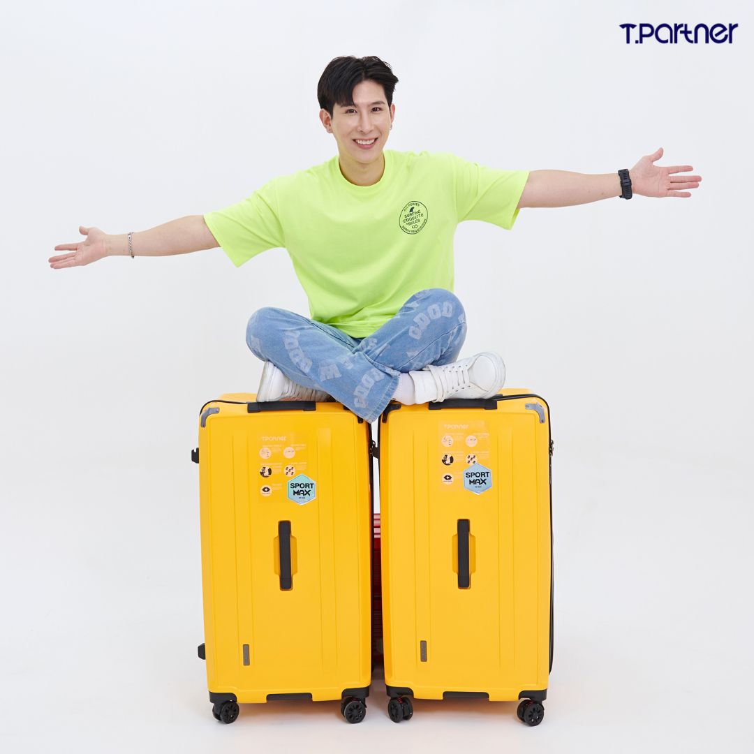 Tpartner รุ่น Sport Max กระเป๋าเดินทางทรงถัง PC100% 5 ล้อสปริงโช้ค ดีไซน์สปอร์ต จุเยอะพิเศษ