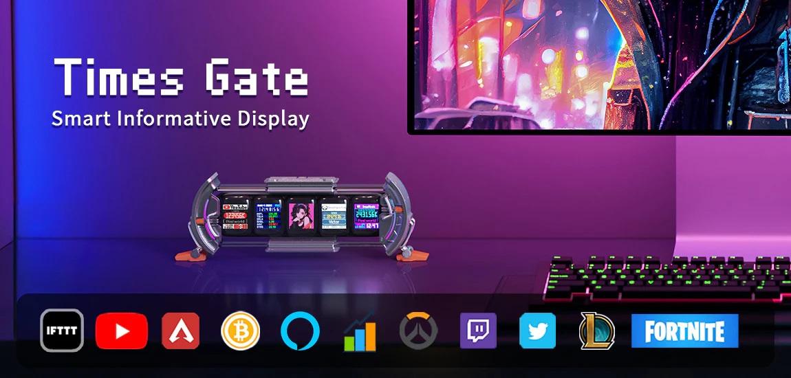 Divoom Times Gate Display ของตกแต่งโต๊ะคอม | Shopee Thailand