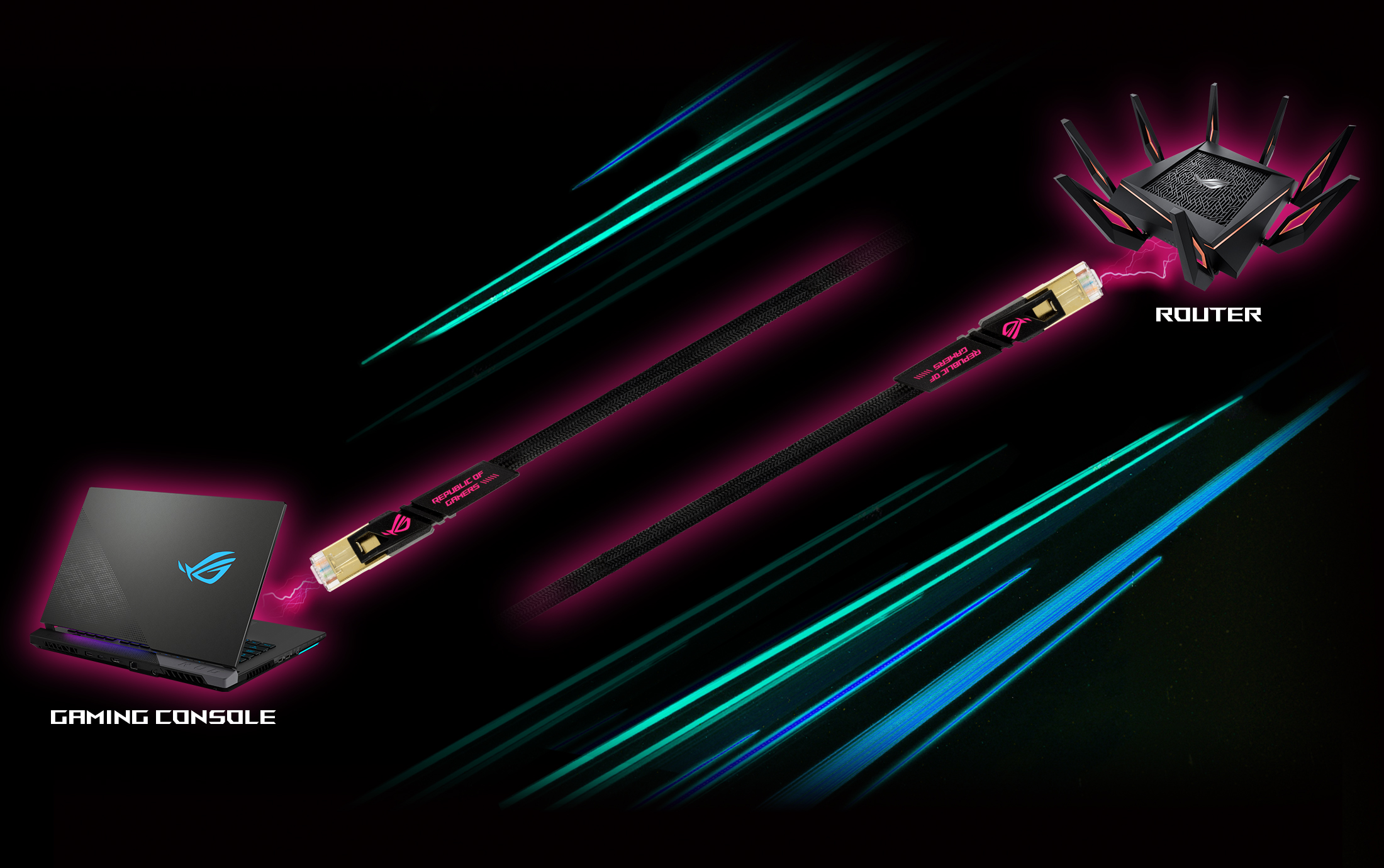 ASUS ROG Cat7 Ethernet Cable – Gaming LAN network cable high speed ...