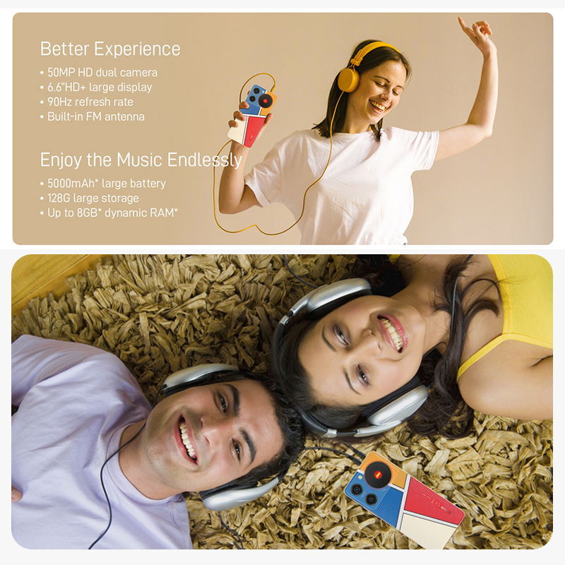 Nubia Music (4+128GB) แถมฟรี! หูฟังStereo - ลำโพงอัลตร้า DTS X Ultra l จอ 6.6" HD+ l แบตเตอรี่ 5000mAh