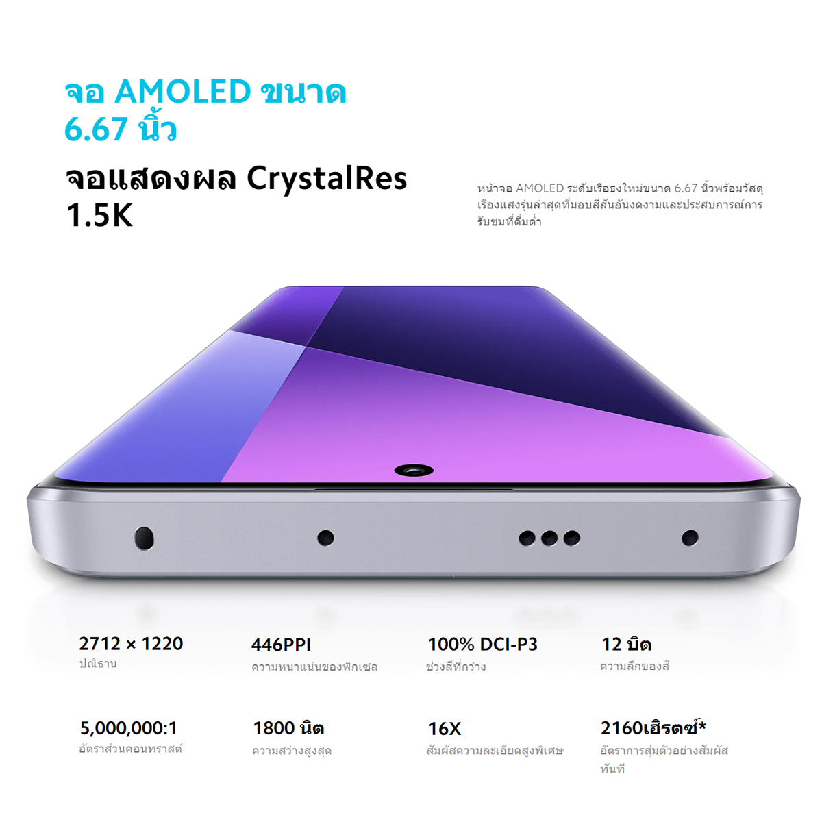 Xiaomi Redmi Note 13/12 Pro+ Plus 5G 8+256/12+512GB MediaTek Dimensity7200 1.5K 120Hz หน้าจอ AMOLED 5000mAh 120W