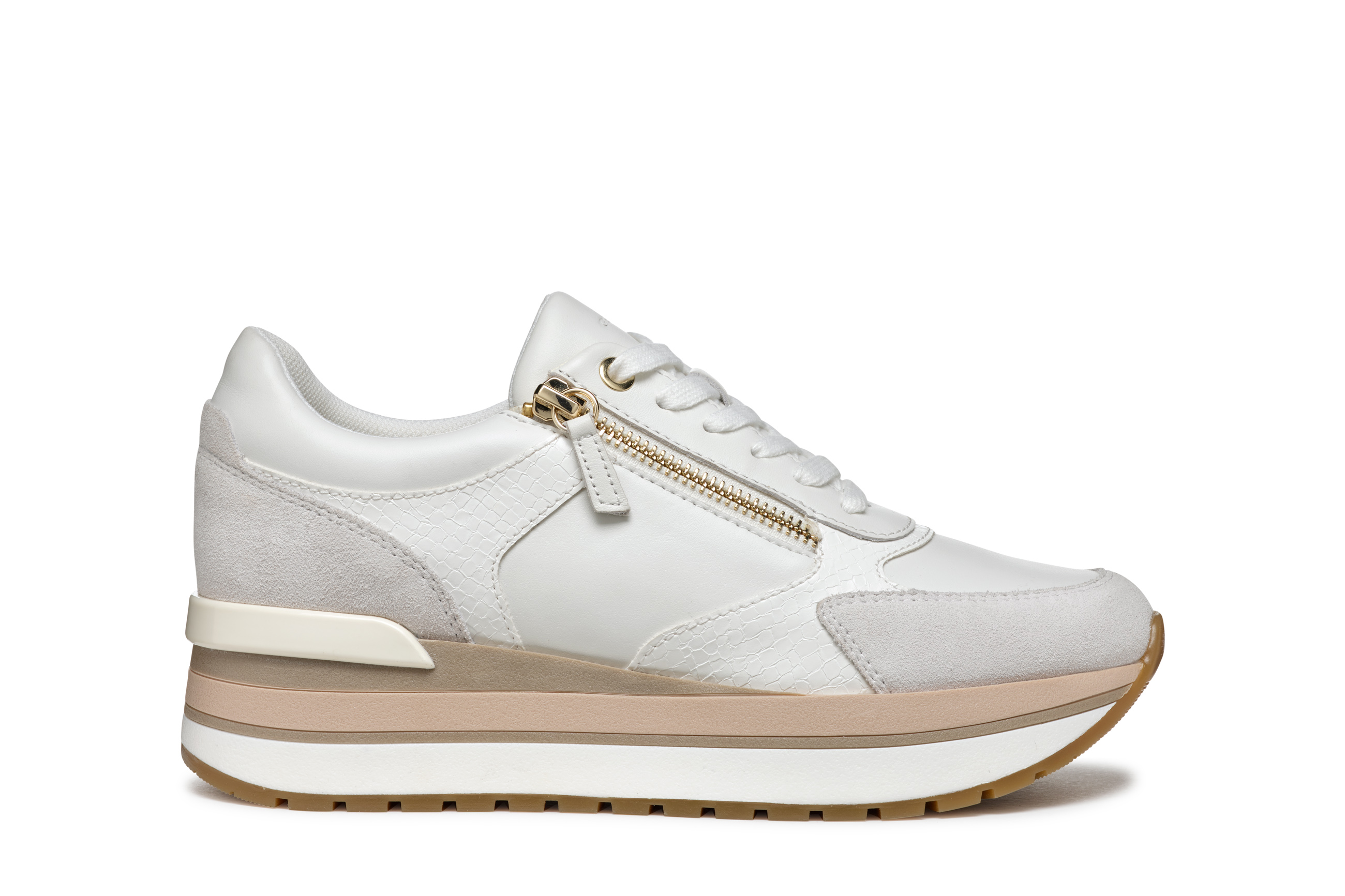 GEOX รองเท้าลำลองผู้หญิง รุ่น D NEW KENCY - WHITE/OFF WHITE FW24 ...