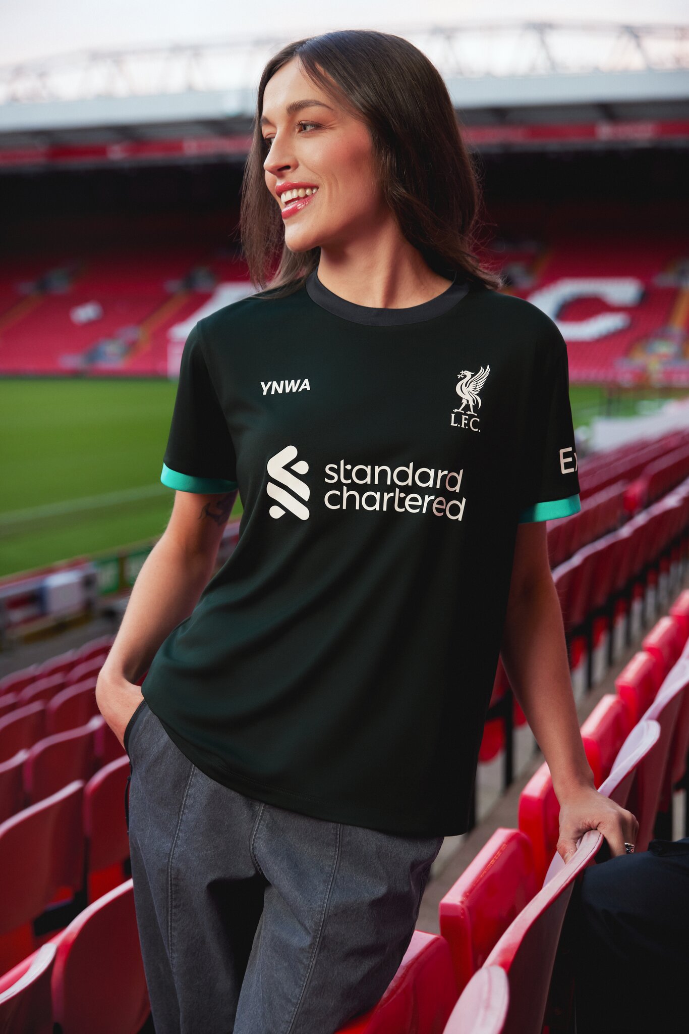 Liverpool Football Club ลิเวอร์พูล เสื้อบอล ชุดเยือน สำหรับผู้หญิง ND W ...