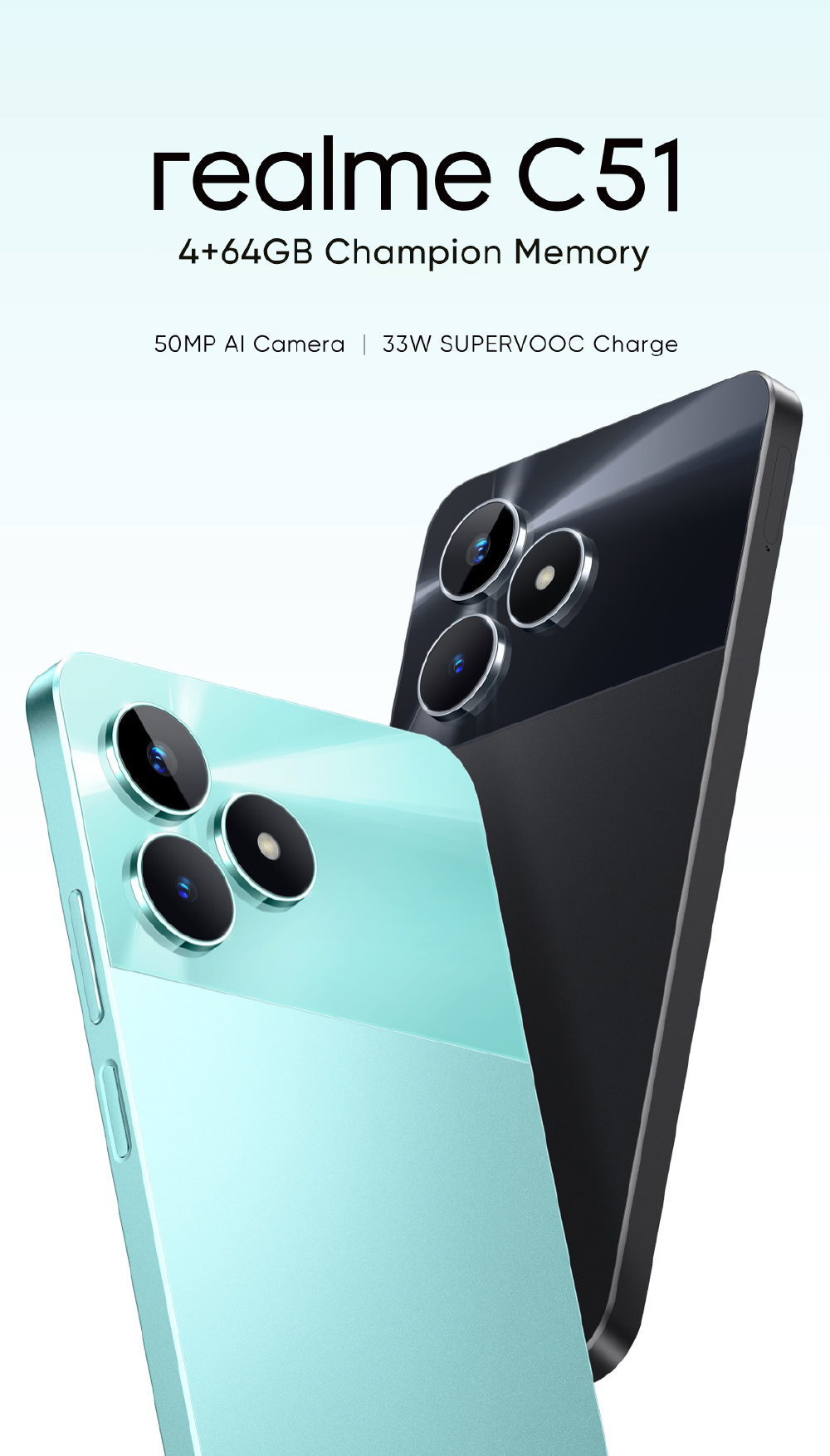 realme C51(4+64GB) กล้อง AI 50MP | ชาร์จไว SUPERVOOC 33W | จอขนาดใหญ่ 6.74นิ้ว 90Hz | แบตเตอรี่ 5000mAh