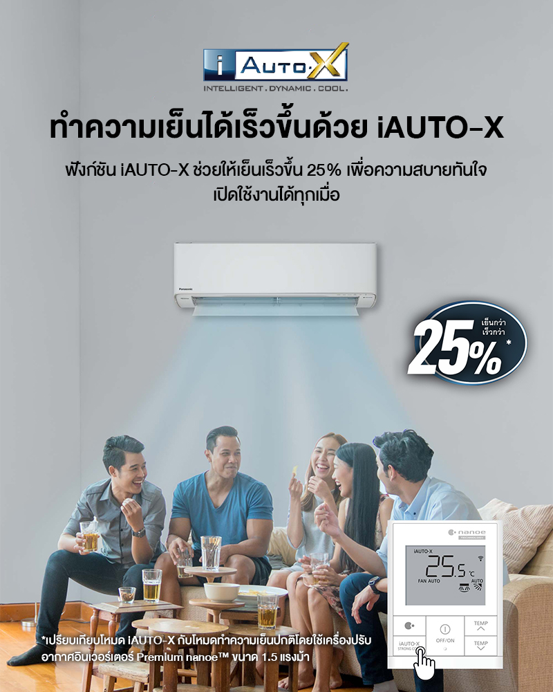 Panasonic แอร์ CS/CU-XU-AKT แอร์บ้าน 2 IN 1 เป็นได้ทั้งแอร์+เครื่อง ฟอกอากาศ กำจัดฝุ่น 99%