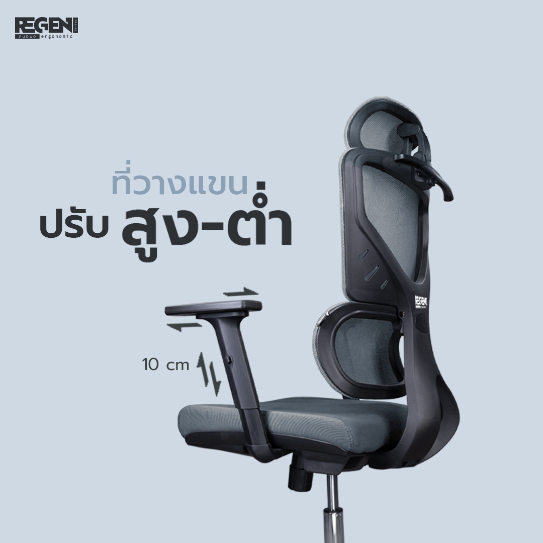 NUBWO Regen เก้าอี้สุขภาพสำหรับทำงานออฟฟิศ เก้าอี้ทำงานเพื่อสุขภาพ เก้าอี้สีดำ สีเขียว สีเทา นุ่มสบาย ตามหลักสรีระศาสตร์ Ergonomic ออกแบบรองรับสรีระ ปรับเอนได้ นั่งสบาย ไม่เมื่อย รุ่น NXRG05