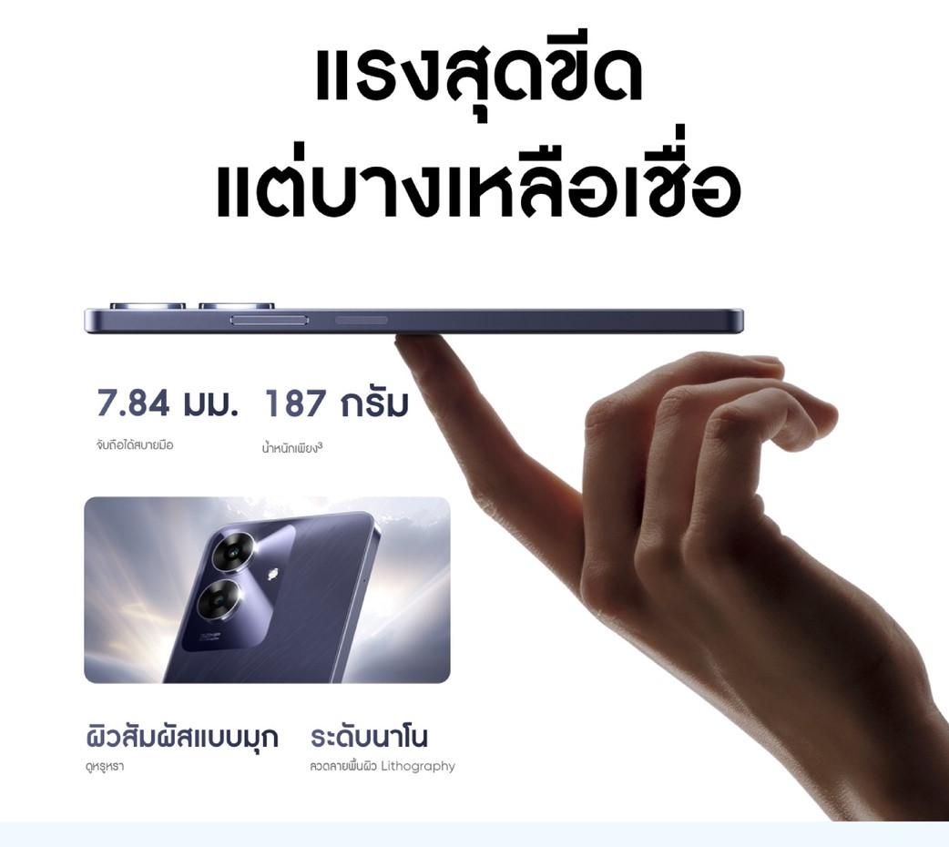 realme Note 60 (6+128) | สมาร์ทโฟนทนทานต่อการกระแทก กล้องชัด 32 MP ใช้งานราบเลื่น 48 เดือน แบตเตอรี่ 5000 mAh