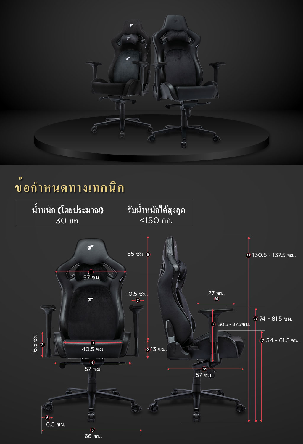 TTRacing Surge X Gaming Chair เก้าอี้เกมมิ่ง สีดำ สีน้ำเงิน 𝗖𝗮𝗽𝘁𝗮𝗶𝗻 𝗔𝗺𝗲𝗿𝗶𝗰𝗮 นั่งสบาย ปรับเอนได้ 155 องศา, ที่วางแขนปรับได้, หมอนรองเอวและคอ