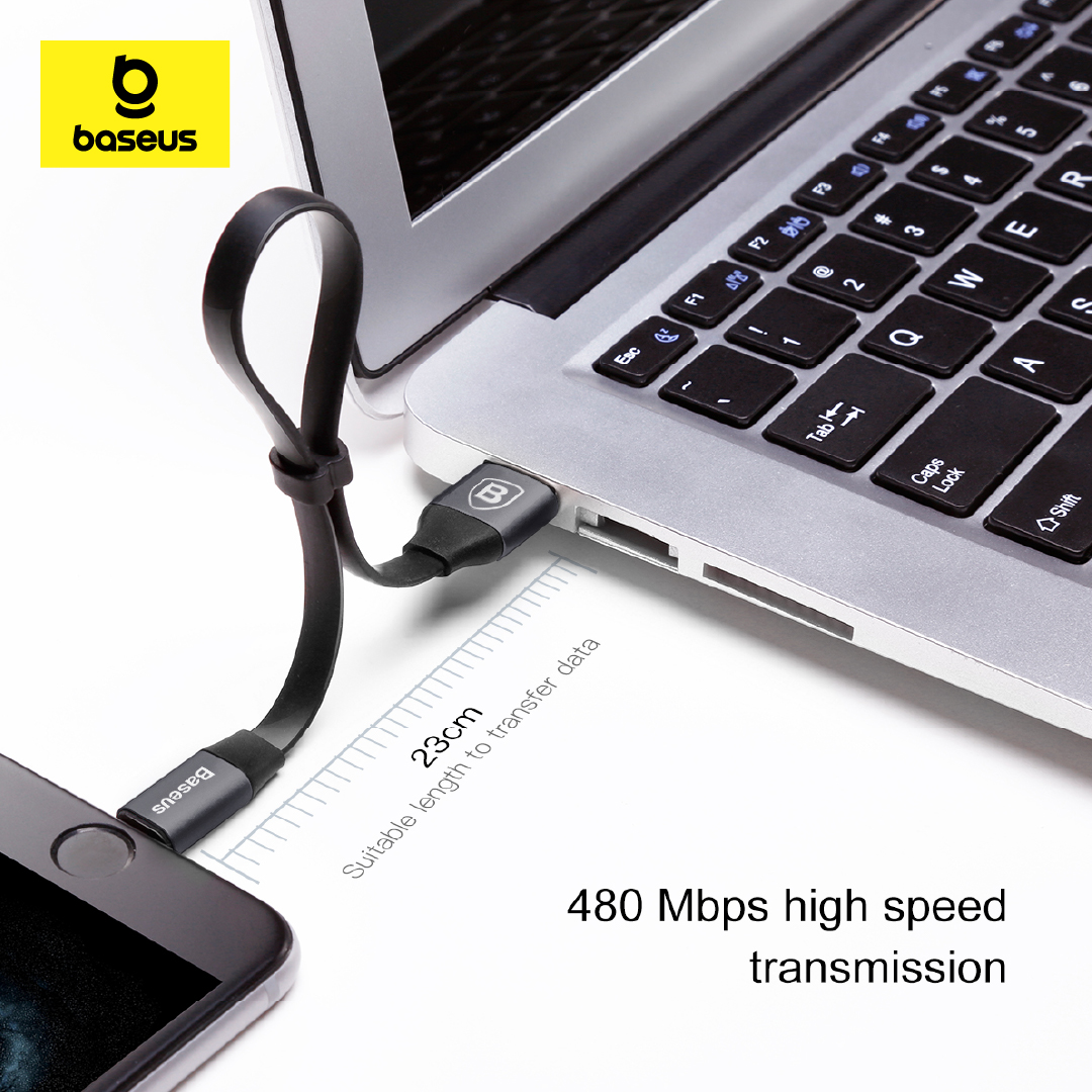 Baseus สายชาร์จ รุ่น Nimble Portable Cable 2A For IP 23cm สีดำ | Shopee ...
