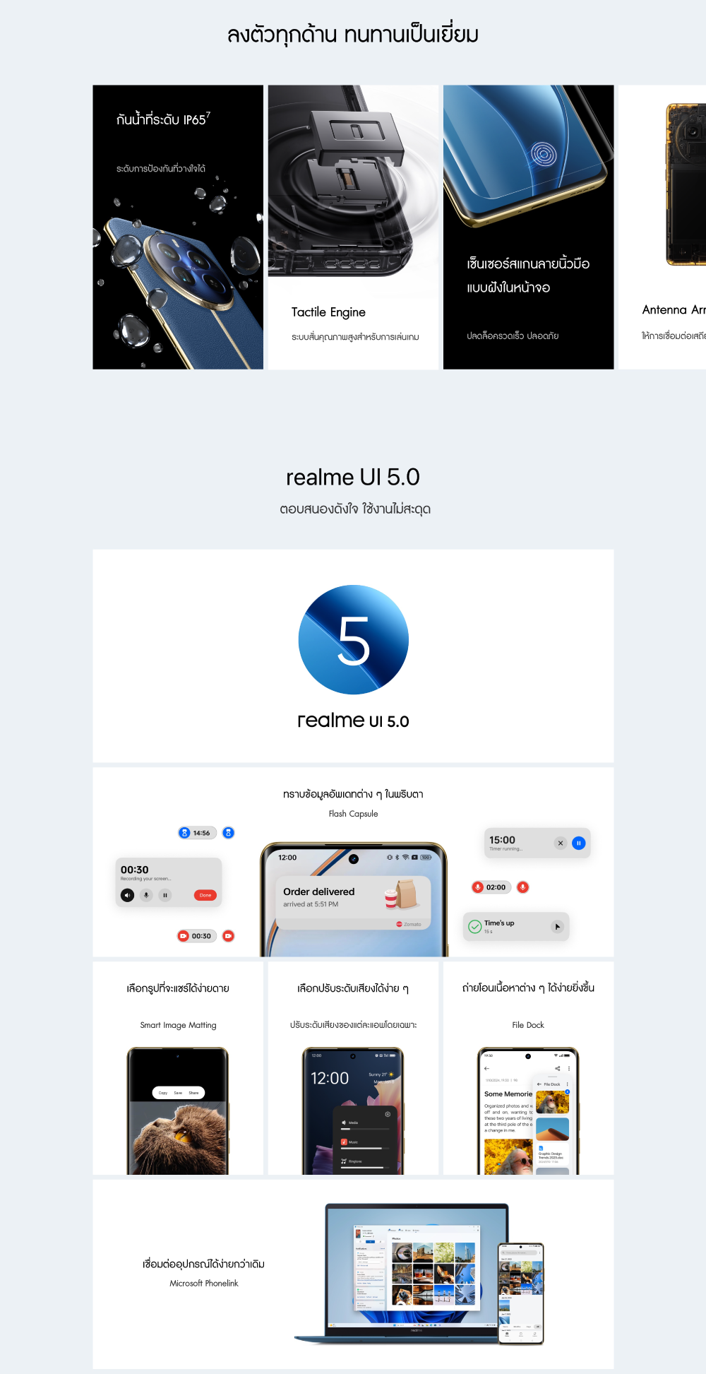 realme 12 Pro+ 5G (8+256GB) กล้อง Periscope Portrait ชิปเซ็ต Snapdragon® 7s Gen 2 5G หน้าจอโค้งใหญ่ 120Hz