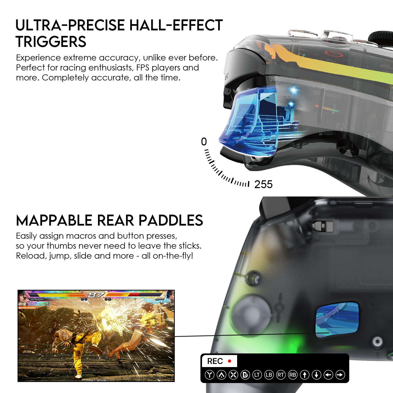 FANTECH NOVA PRO WGP14 V2 Joystick จอยเกมมิ่งไร้สาย BT รองรับ PC/Steam, Switch, PS3, PS4
