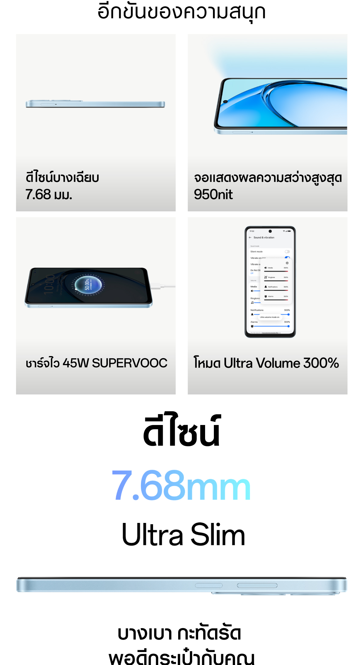 OPPO A60 (8+128) | โทรศัพท์มือถือ กล้อง 50 MP ชาร์จไว 45W แบตเตอรี่ 5000mAh รับประกัน 12 เดือน