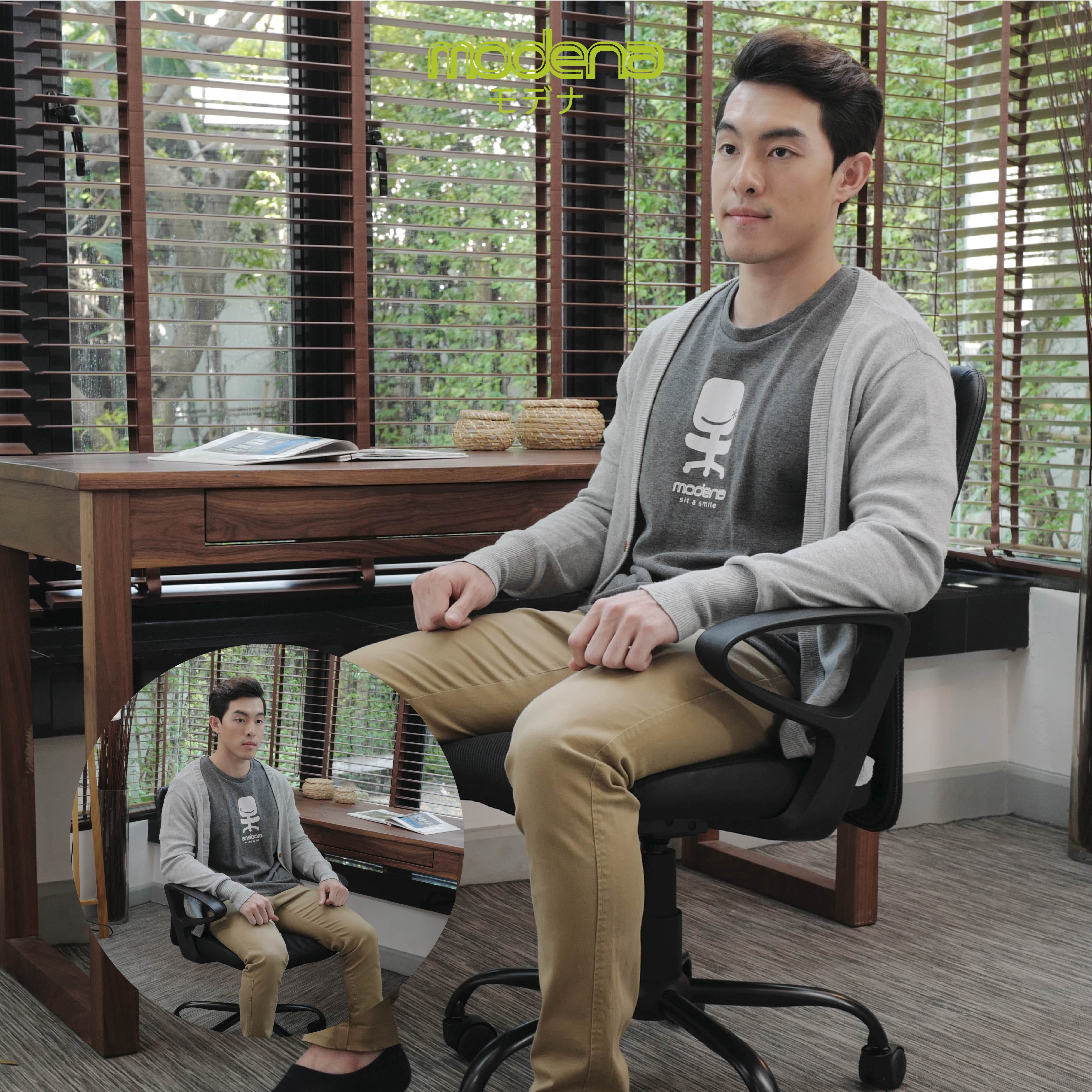 Modena เก้าอี้ทำงาน รุ่น Miki - ใช้ที่สำนักงาน ออฟฟิศ เก้าอี้สีขาว ระบายอากาศดีเยี่ยม สินค้าเป็นที่นิยม เก้าอี้พนักพิงต่ำ รองรับน้ำหนัก 100 kg.