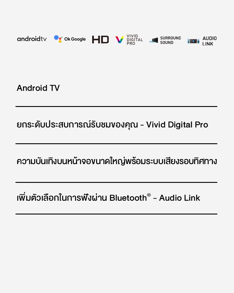 Panasonic LED TV รุ่น TH-32LS600T HD TV ทีวี ขนาด 32 นิ้ว Android TV  มีโหมด Google Assistant Chromecast แอนดรอยด์ทีวี
