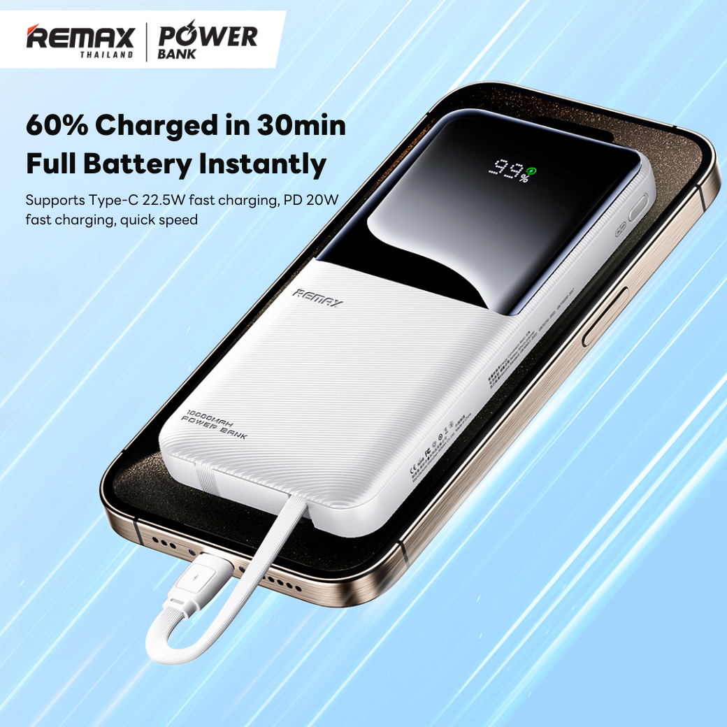 [ CCC ] Remax Power Bank รุ่น RPP-679 แบตสำรอง ความจุ 10000mAh สายชาร์จ ...