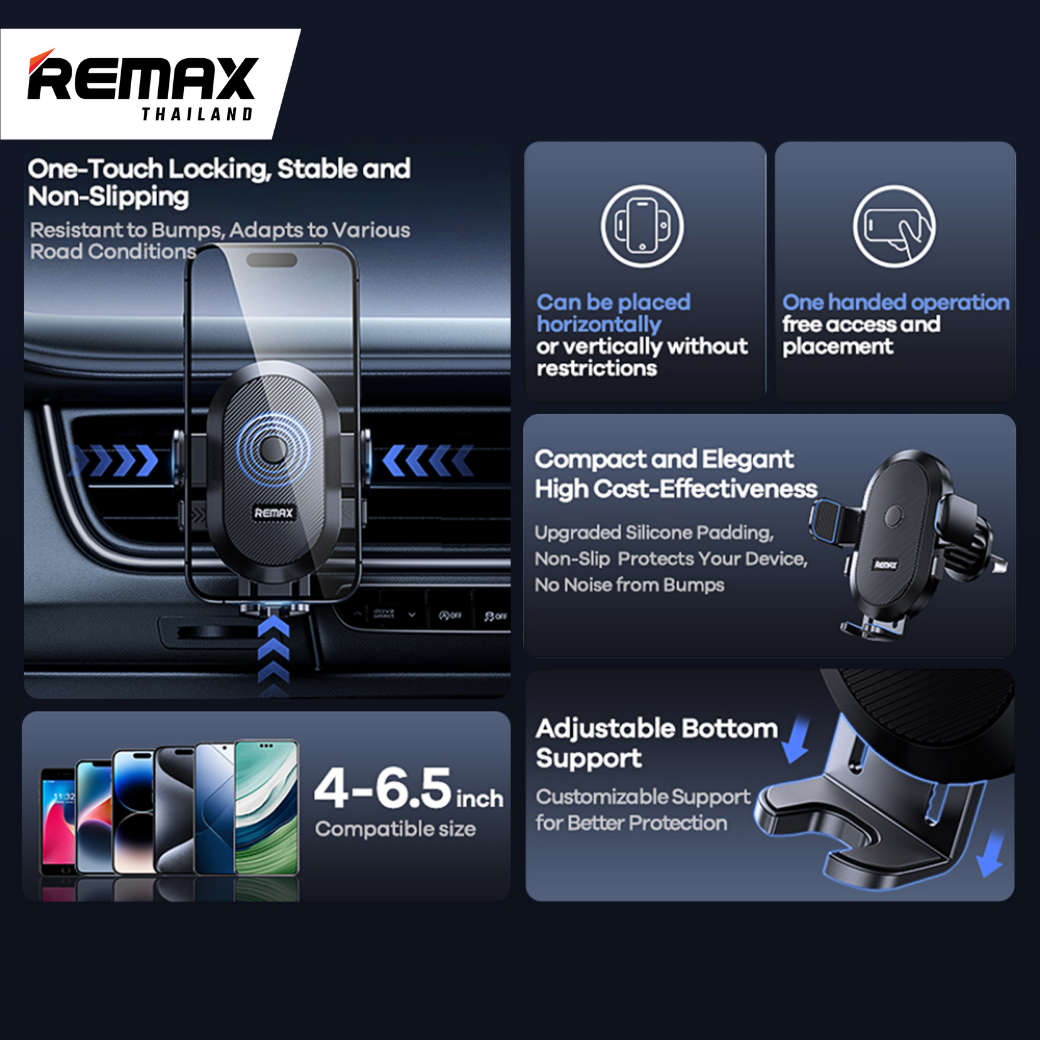 Remax Car Holder RM-C02 - ที่วางโทรศัพท์ในรถยนต์ Air Vent หมุนได้ 360 ...
