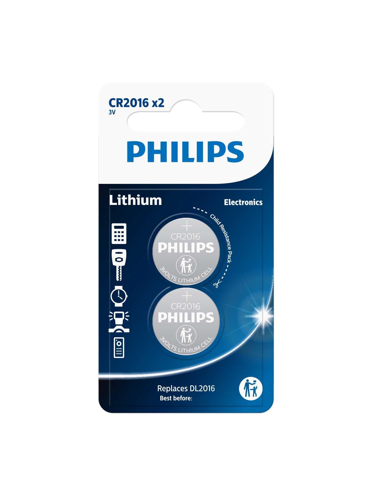 PHILIPS ถ่านกลม Button cell Lithium Electronics แพ็ก 2 ก้อน สำหรับ ...