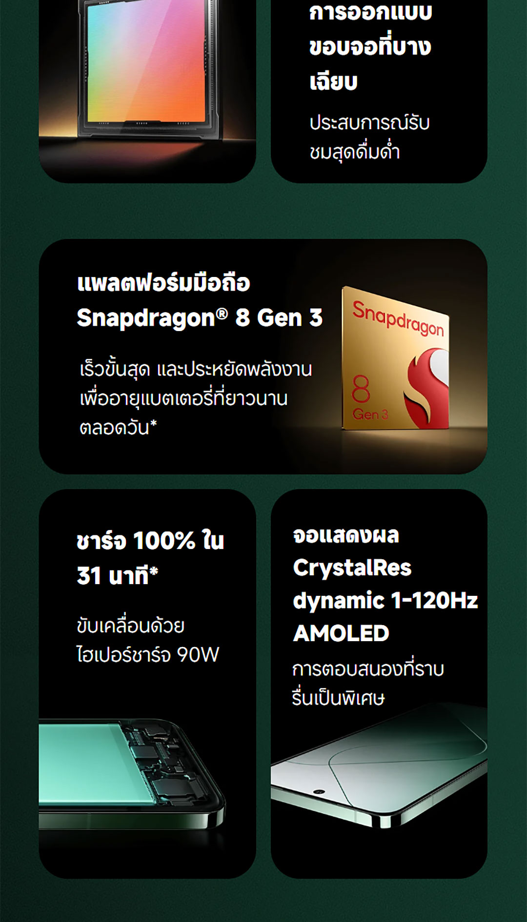 Xiaomi 14 12+512 | โทรศัพท์มือถือชิปเซ็ท Snapdragon Gen 3 เลนส์ออปติคอลจาก Leica กล้อง 50 MP หน้าจอตอบสนองไว 120 Hz