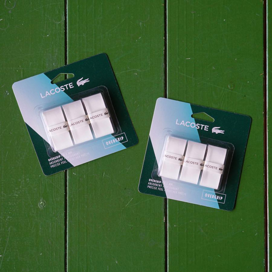 Lacoste เทปพันด้าม/กริ๊ปพันด้ามไม้เทนนิส Surgrip Overgrip x3 Grip Tape ...