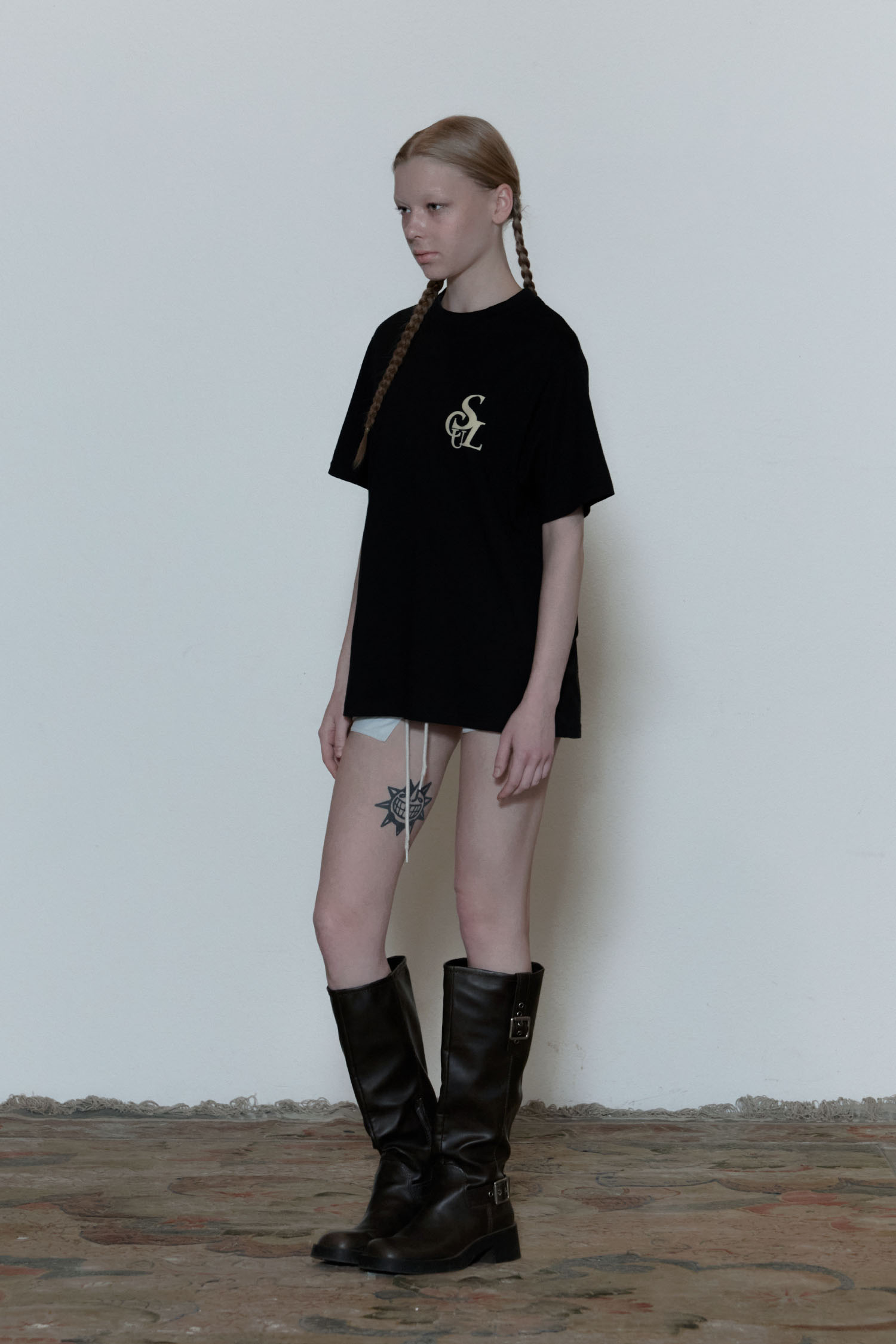★SCULPTOR★ Flocking Symbol Logo Tee White SC24S232WH 스컬프터(SCULPTOR) Flocking Symbol Logo Tee White - 사이즈