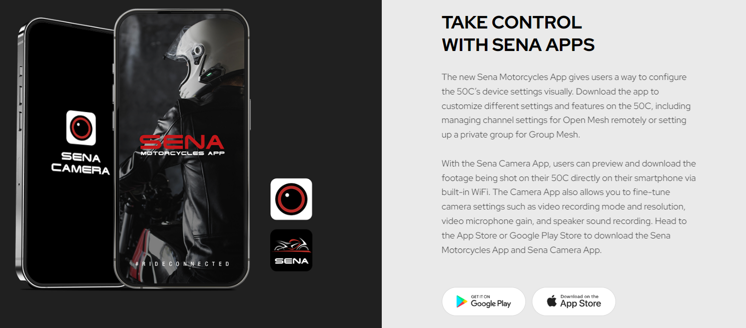 SENA 50C 4K Camera SOUND BY Harman/Kardon บลูทูธติดหมวกกันน็อคมีกล้องในตัวประกัน 3 ปีผ่อน 0%10เดือน