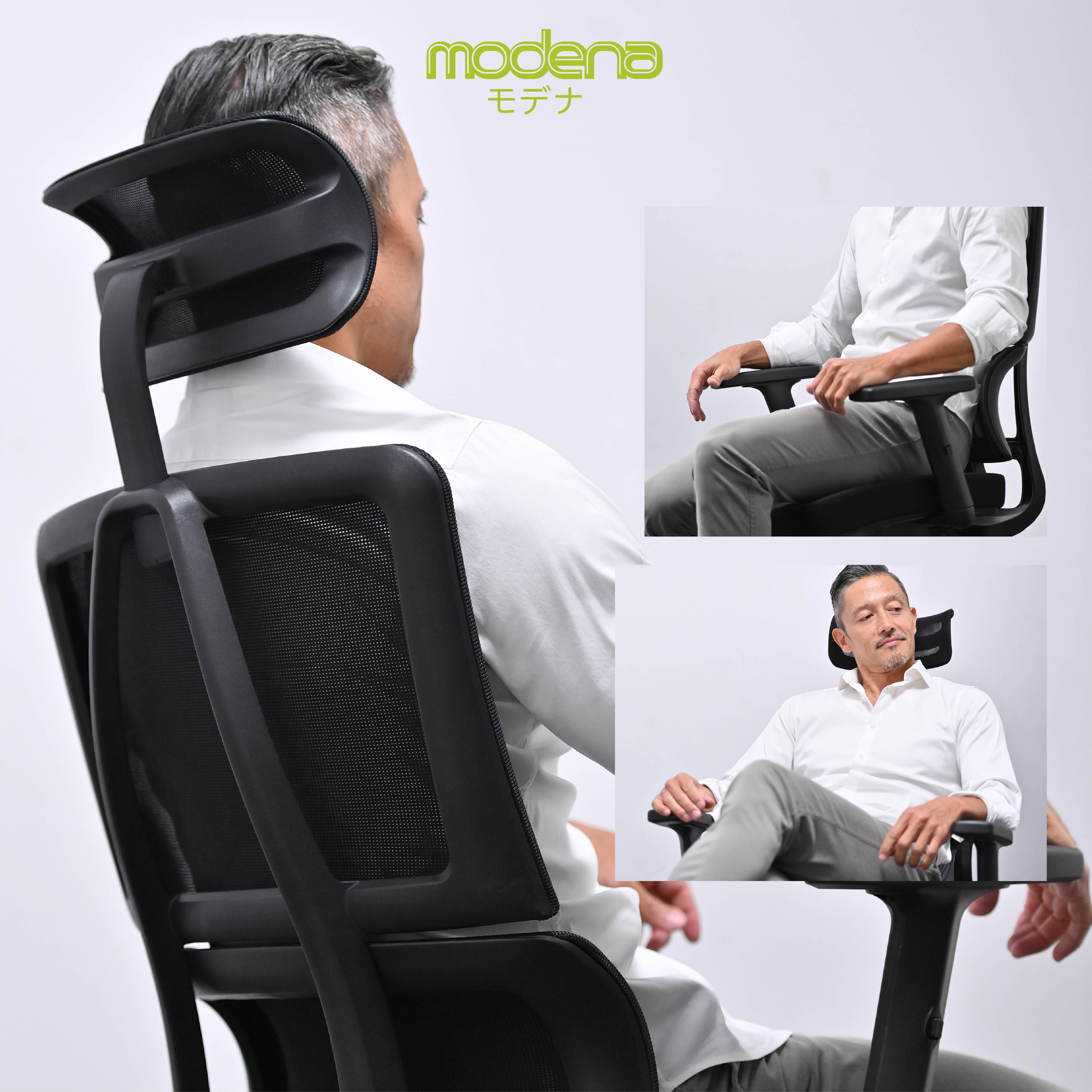 Modena เก้าอี้สุขภาพ รุ่น Kama Plus เก้าอี้สีดำ เก้าอี้ทำงานเพื่อสุขภาพ Ergonomic Chair นุ่มสบาย ตามหลักสรีระศาสตร์ ราคาดีระบายอากาศดีเยี่ยม รองรับน้ำหนัก 120 kg.