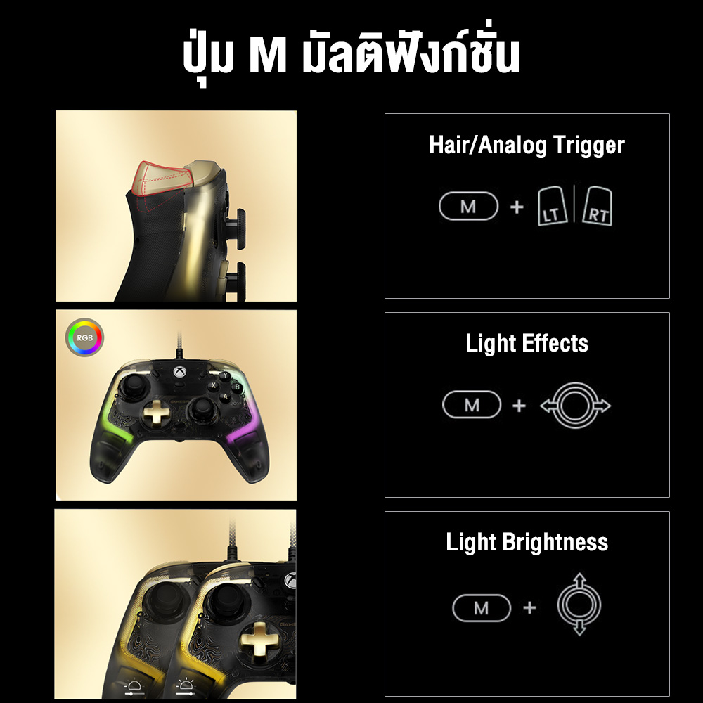 GAMESIR Kaleid Flux / Kaleid Xbox Wired Controller จอยเกม คอนโทรลเลอร์ สำหรับ Xbox / PC / Steam