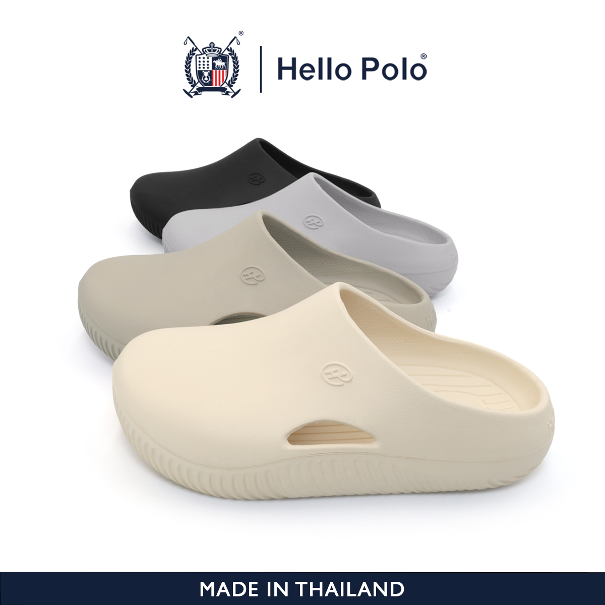 Hello Polo รองเท้าหัวโตแฟชั่น รองเท้านุ่ม สําหรับผู้หญิง และผู้ชาย ส้น ...